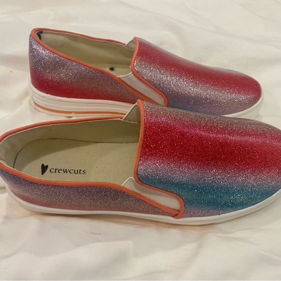 JCrew crewcuts slip on sparkly sneakers, size 3 - Picture 1 of 2